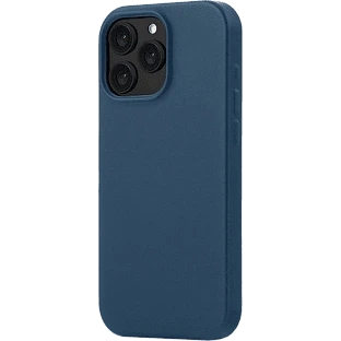 Чехол защитный uBear Capital Case для iPhone 16 Pro Max, натуральная кожа, MagSafe совместимый, синий