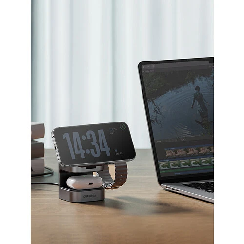 Беспроводное зарядное устройство EnergEA MagCube 3-in-1 Magnetic Foldable, Qi2