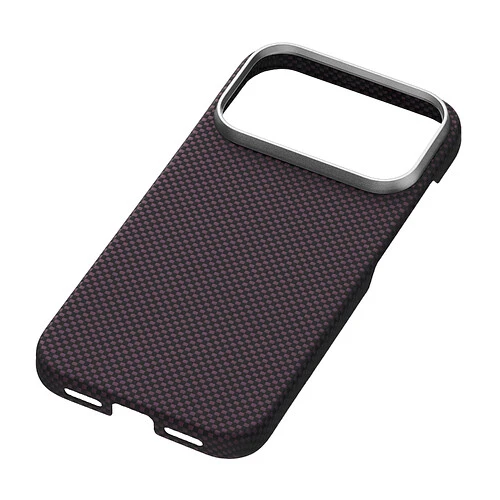 Чехол защитный uBear Supreme Case для iPhone 18 Pro, ультратонкий, материал Кевлар, MagSafe совместимый, бургунди (клетчатый)