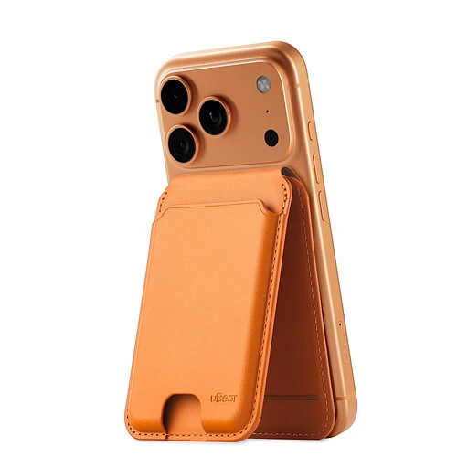 Магнитный кардхолдер uBear Fold, эко-кожа, оранжевый