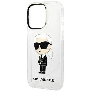 Lagerfeld для iPhone 15 Pro чехол PC/TPU NFT Karl Ikonik Hard Transparent Lagerfeld для iPhone 15 Pro чехол PC/TPU NFT Karl Ikonik Hard Transparent