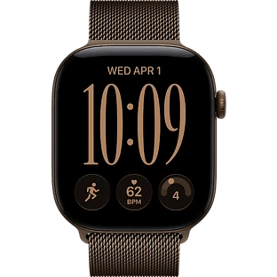 Apple Watch Series 12, GPS, 46mm, Dark Bronze Aluminium Case with Dark Bronze Milanese Loop - S/M