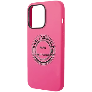Lagerfeld для iPhone 14 Pro чехол Liquid silicone RSG Round logo Hard Pink Lagerfeld для iPhone 14 Pro чехол Liquid silicone RSG Round logo Hard Pink