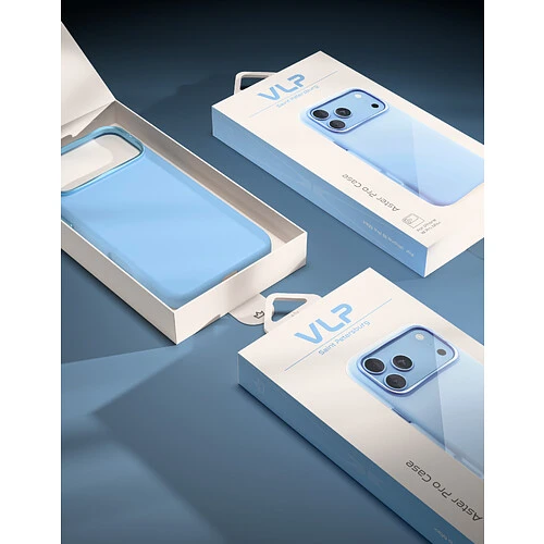 Чехол защитный VLP Aster Pro Case с MagSafe для iPhone 18 Pro Max, голубой