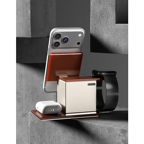 Беспроводное зарядное устройство VLP NEO Qi2.2 3 в 1, Amber Gray