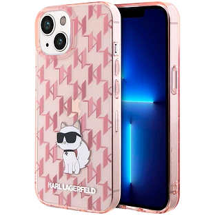 Чехол LAGERFELD PC/TPU Monogram NFT Choupette Hard Розовый для iPhone 15 Чехол LAGERFELD PC/TPU Monogram NFT Choupette Hard Розовый для iPhone 15