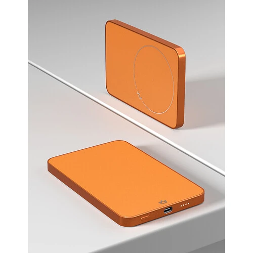 Аккумулятор внешний VLP Diamond Energy MagSafe, Qi2, 5000 mAh, 3A, USB-C, космический оранжевый
