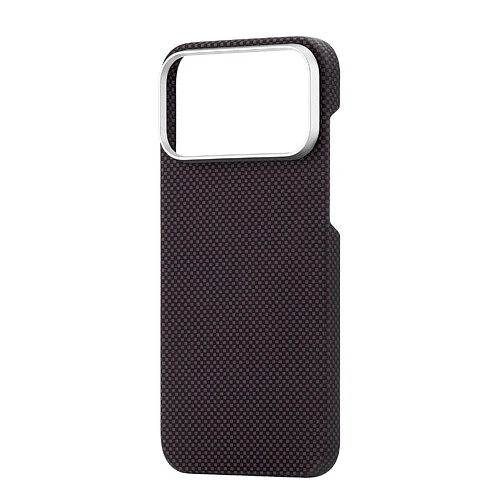 Чехол защитный uBear Supreme Case для iPhone 18 Pro Max, ультратонкий, материал Кевлар, MagSafe совместимый, бургунди (клетчатый)
