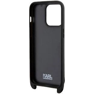 Чехол LAGERFELD Crossbody cardslot PU Saffiano Autograph Hard Чёрный для iPhone 15 Pro Max Чехол LAGERFELD Crossbody cardslot PU Saffiano Autograph Hard Чёрный для iPhone 15 Pro Max