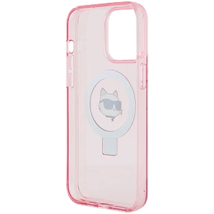 Lagerfeld для iPhone 15 Pro Max чехол PC/TPU + Ring stand NFT Choupette head Hard Pink (MagSafe) Lagerfeld для iPhone 15 Pro Max чехол PC/TPU + Ring stand NFT Choupette head Hard Pink (MagSafe)