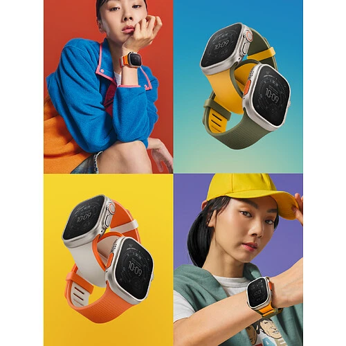 Ремешок Uniq для Apple Watch 49/46/45/44 mm Revix IV Canary Yellow/Deep Forrest
