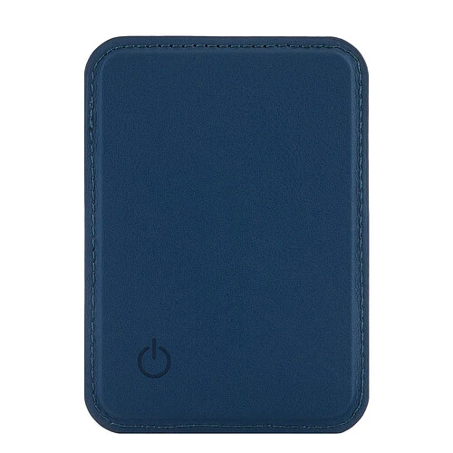 Магнитный кардхолдер uBear Split Find My, эко-кожа, темно-синий