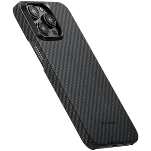 Чехол Pitaka MagEZ Case 4 для iPhone 15 Pro Max (Black/Grey Twill) 1500D Чехол Pitaka MagEZ Case 4 для iPhone 15 Pro Max (Black/Grey Twill) 1500D