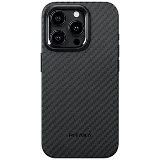 Чехол PITAKA MagEZ с MagSafe Black/Grey Twill для iPhone 15 Pro Чехол PITAKA MagEZ с MagSafe Black/Grey Twill для iPhone 15 Pro