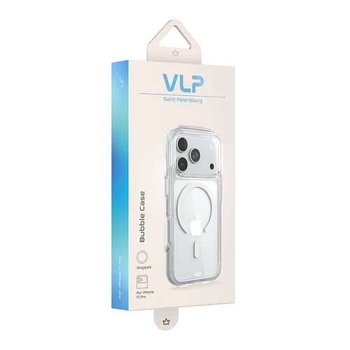 Чехол защитный VLP Bubble Case с MagSafe для iPhone 17 Pro, белый	
