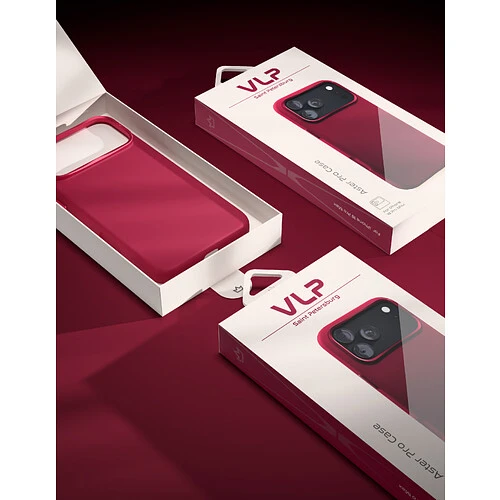 Чехол защитный VLP Aster Pro Case с MagSafe для iPhone 18 Pro Max, красный