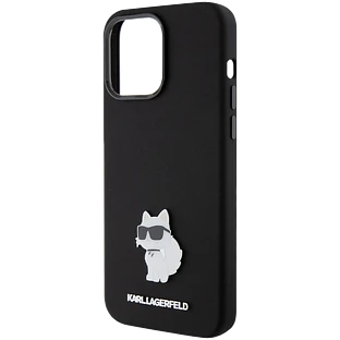 Чехол LAGERFELD Liquid silicone NFT Choupette metal pin Hard Чёрный для iPhone 15 Pro Max Чехол LAGERFELD Liquid silicone NFT Choupette metal pin Hard Чёрный для iPhone 15 Pro Max