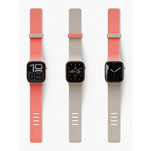 Uniq для Apple Watch 49/46/45/44 mm ремешок Revix IV reversible Magnetic Coral Quartz/Beige