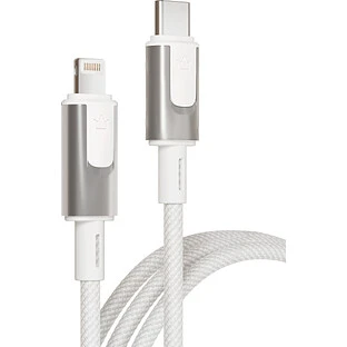Кабель VLP Force Line 30W USB-C + Lightning, 1.2м, белый с сертификацией MFI