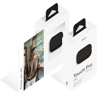 Чехол защитный для AirPods Pro 3 Touch Pro Case, 1,5 мм, PC, усиленный, черный