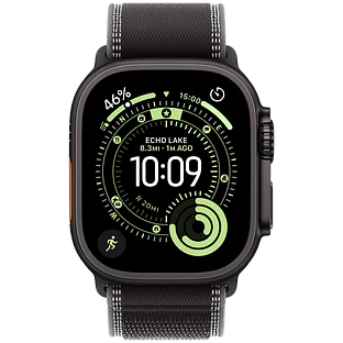 Apple Watch Ultra 3, GPS + Cellular, 49mm, Black Titanium Case with Black/Charcoal Trail Loop - S/M Apple Watch Ultra 3, GPS + Cellular, 49mm, Black Titanium Case with Black/Charcoal Trail Loop - S/M