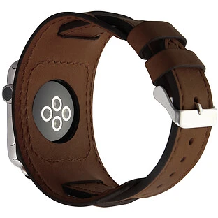 Ремешок COZISTYLE Wide Leather BandШирокий кожаный ремешок Тёмно-коричневый42/44/45 mm