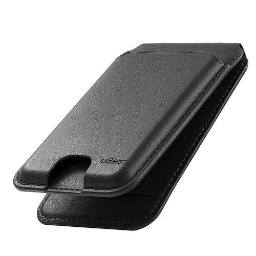 Магнитный кардхолдер uBear Fold, эко-кожа, черный