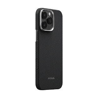 Чехол для телефона Pitaka Edge Ultra-Slim Case Twill 600D with PitaTap for iPhone 16 Pro - Black/Grey