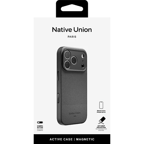 Чехол защитный NATIVE UNION ACTIVE CASE FOR IPHONE 18 PRO BLACK, для iPhone 18 PRO, цвет: чёрный