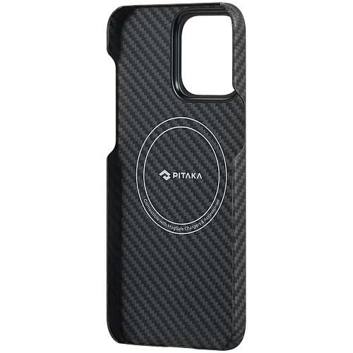 Чехол Pitaka MagEZ Case 4 для iPhone 15 Pro Max (Black/Grey Twill) 1500D Чехол Pitaka MagEZ Case 4 для iPhone 15 Pro Max (Black/Grey Twill) 1500D