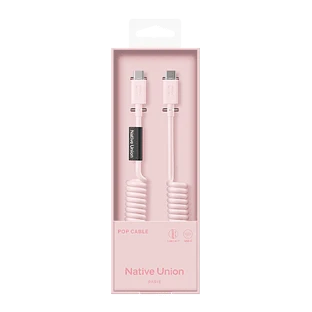 Кабель Native Union POP CABLE, кабель зарядный USB-C/USB-C, 60W, длина 1,2 м., цвет: розовый