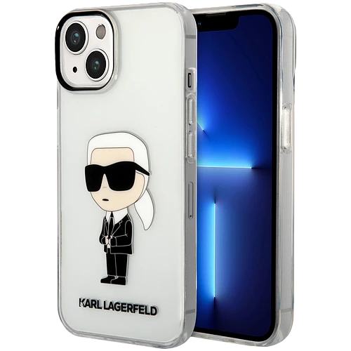 Lagerfeld для iPhone 14 чехол PC/TPU NFT Karl Ikonik Hard Transparent Lagerfeld для iPhone 14 чехол PC/TPU NFT Karl Ikonik Hard Transparent
