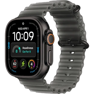 Apple Watch Ultra 4, GPS + Cellular, 49mm, Black Titanium Case with Translucent Black Ocean Band