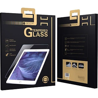Стекло защитное MOCOLL, ПРОЗРАЧНОЕ, полноразмерное для iPad 10.2 2.5D (Серия "Golden Armor")