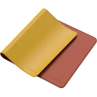 Коврик Satechi Dual Side ECO-Leather Deskmate. Цвет: Желтый/оранжевый