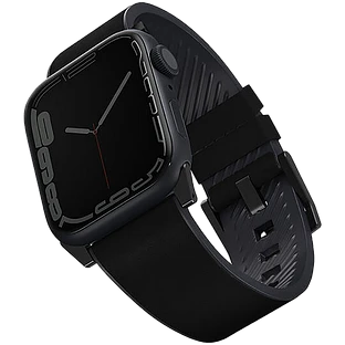 Ремешок Uniq для Apple Watch 49/45/44/42 mm Straden Waterproof Leather/Silicone Black