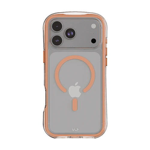 Чехол защитный VLP Bubble Case с MagSafe для iPhone 17 Pro Max, оранжевый