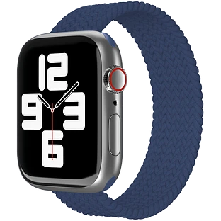 Ремешок нейлоновый плетёный "vlp" для Apple Watch 38/40/41, L/XL, 2шт, тёмно-синий