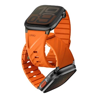 Ремешок Uniq для Apple Watch 49-40 mm FLUO Silicone Rubber Orange