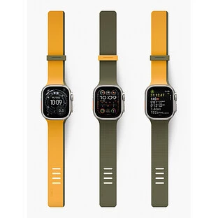 Ремешок Uniq для Apple Watch 49/46/45/44 mm Revix IV Canary Yellow/Deep Forrest