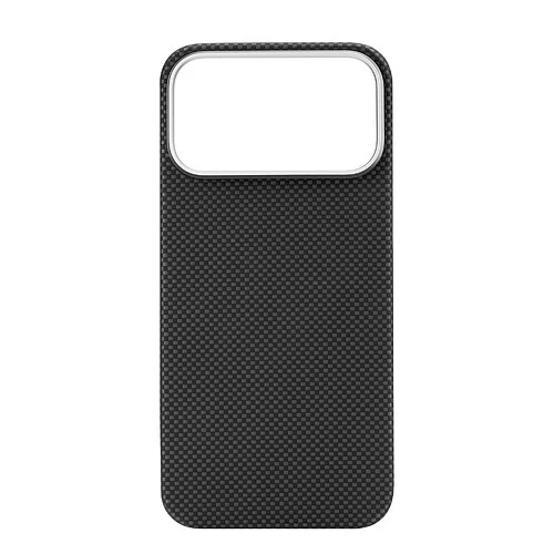 Чехол защитный uBear Supreme Case для iPhone 18 Pro Max, ультратонкий, материал Кевлар, MagSafe совместимый, черный (клетчатый)