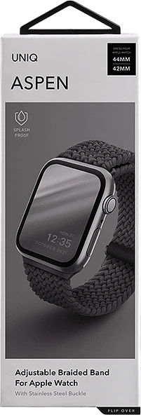 Ремешок Uniq для Apple Watch 45/44/42 mm ASPEN Strap Braided Grey