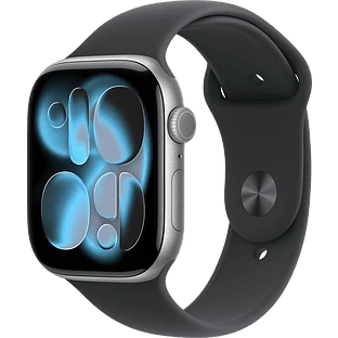 Apple Watch Series 11, GPS, 42mm, Space Grey Aluminium Case with Black Sport Band - M/L