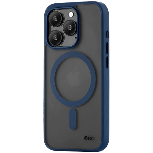 Чехол защитный uBear Cloud Mag Case, iPhone 15 Pro Max, MagSafe, синий Чехол защитный uBear Cloud Mag Case, iPhone 15 Pro Max, MagSafe, синий