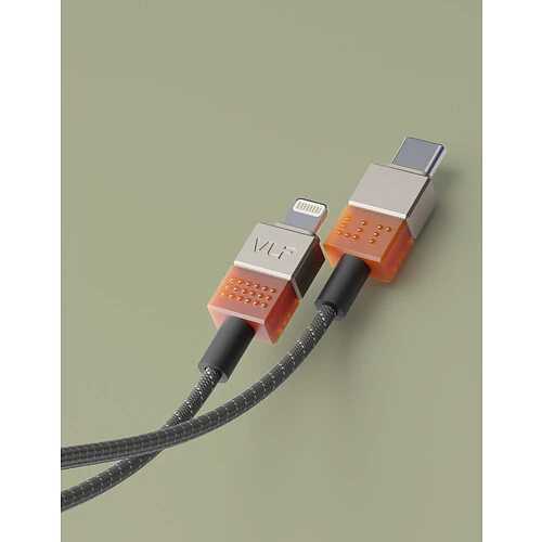 Кабель VLP NEO USB-C + Lightning, 27Вт, 1.5м, Amber Gray, с сертификацией MFI