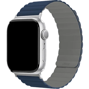 Ремешок uBear Mode для Apple Watch M/L (42, 44, 45, 49 мм), силиконовый, синий/серый
