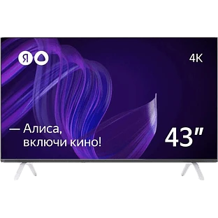 ТВ YANDEX, ЖК, 43", UHD, Чёрный