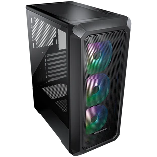 Корпус COUGAR GAMING Midi Tower,  ATX, 7 слотов, USB 3.0, USB 2.0, Аудио разъем, Защитное антивандальное закаленное стекло, Power Button, Кнопка управления RGB, Светодиодный индикатор, PSU optional, Window, Поддержка системы жидкостного охлаждения, RGB LE