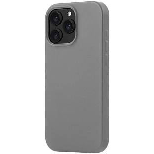 Чехол защитный uBear Capital Case для iPhone 16 Pro Max, натуральная кожа, MagSafe совместимый, серый