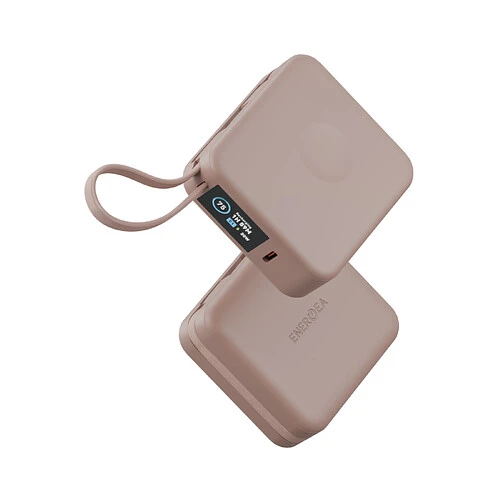 Аккумулятор внешний Energea MagPac MINI Plus (ССС), 10000 mAh Magnetic wireless 15W +С 20W +2C cables and Display Pink